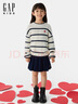 GAP【大小童同款】女童2025春季新款條紋針織衫兒童裝毛衣675828 曬單實(shí)拍圖
