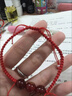 南有栗DIY手繩半成品金剛結紅繩手鏈可穿珠編織繩男女情侶手工編織繩子 平結半成品手繩-紅色 曬單實(shí)拍圖