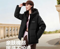 波司登25年冬季羽絨服90絨女士修身短款休閑加厚連帽休閑百搭外套 曬單實(shí)拍圖