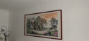 迅典山水畫(huà)辦公室掛畫(huà)手繪字畫(huà)沙發(fā)背景墻客廳裝飾畫(huà)風(fēng)水畫(huà)靠山圖國(guó)畫(huà) 旭日東升 圓角紅木色 實(shí)木帶框83*163厘米 曬單實(shí)拍圖
