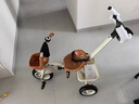 Babyjoey英國兒童三輪車腳踏車1-5歲簡易自行車多功能手推車小蜜蜂 復(fù)古咖 曬單實(shí)拍圖