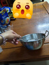 不銹鋼小吃碗兒輔食碗泡面碗防摔大號(hào)創(chuàng)意個(gè)性碗泡面碗水果碗勺子 13cm雙耳碗+卡皮巴拉勺 曬單實(shí)拍圖