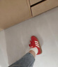 adidas「T頭鞋」VL COURT復古休閑板鞋德訓鞋男女阿迪達斯輕運動(dòng) 淺猩紅/暖香草色/黃色   37 曬單實(shí)拍圖