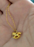 中國(guó)黃金（CHINA GOLD）黃金項(xiàng)鏈女士足金木馬吊墜新款生日七夕情人節(jié)禮物送女友老婆 足金木馬吊墜金重約0.5g*配銀鏈 曬單實(shí)拍圖