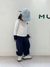 MQDMINI童裝兒童褲子春秋男女童衛褲5A抗菌寬松束腳休閑褲松鼠蘑菇 曬單實(shí)拍圖