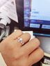 LOVE PIXIE在逃公主莫桑石鉆戒指輕奢高級感純銀50分求婚結婚仿真鉆戒七夕 13號 曬單實(shí)拍圖