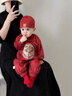 G.duck中式喜慶男寶寶衣服少爺唐裝連體嬰兒秋裝滿(mǎn)月百天周歲禮服春秋季 紅色 100cm 曬單實(shí)拍圖