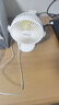 艾美特（AIRMATE）小風(fēng)扇桌面便攜式小型電風(fēng)扇充電辦公宿舍學(xué)生床頭夾扇臺夾扇 【3000毫安充電款/三檔】白色 曬單實(shí)拍圖