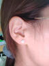 蔓笙S999足銀人造珍珠耳釘氣質(zhì)女士純銀耳飾成熟商務(wù)OL日常通勤首飾品 999足銀耳釘【兩只裝】 曬單實(shí)拍圖
