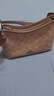 蔻馳（COACH）【品牌直供】LAUREL女士小號HOBO手提單肩流浪包 沙黃色拼灰褐色 曬單實(shí)拍圖