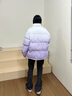 nasawassup立領(lǐng)棉服男士2025冬季韓版潮牌漸變百搭情侶保暖羽面包絨服外套 黑色 XL （建議130-150斤） 曬單實(shí)拍圖
