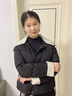 雪中飛羽絨服女短款2025新款翻領(lǐng)時(shí)尚撞色拼接冬季保暖90絨外套黑色XS 曬單實(shí)拍圖