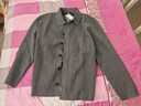 優(yōu)衣庫男裝女裝羅紋襯衫式針織開(kāi)衫毛衣毛衫外套通勤25新款478550 07 青灰色 L /175/100A 曬單實(shí)拍圖