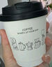 CLITON一次性熱飲杯咖啡奶茶杯加厚雙層中空牛皮紙杯子340ml*25個(gè) 曬單實(shí)拍圖