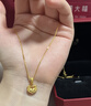 周大福鎖愿mini小鼻嘎荷花鎖包足金黃金吊墜女送生日禮物F236623 約1.00g計價(jià)(工費280) 曬單實(shí)拍圖