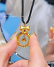 中國珠寶 SINO GEM在逃公主蝴蝶黃金項鏈女足金平安扣吊墜教師節(jié)生日禮物送女友老婆 足金在逃公主項鏈+品牌禮盒 金重約0.8g 曬單實拍圖