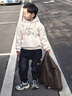 G.DUCKKIDS小黃鴨男童外套春秋2025新款兒童皮衣夾克衛衣兩件套寶寶帥氣衣服 棕色 90 建議1~2歲【 80-90cm】cm 曬單實(shí)拍圖