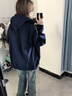 班尼路（Baleno）連帽拉鏈開(kāi)衫衛衣外套女2025新款春秋季潮流愛(ài)心百搭寬松女裝上衣 曬單實(shí)拍圖
