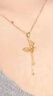 中國(guó)黃金（CHINA GOLD）蝴蝶黃金項(xiàng)鏈女99足金珠子流蘇吊墜生日禮物送女朋友老婆 足金蝴蝶掛墜【贈(zèng)S925鏈】+摯愛禮盒【紀(jì)念品】 曬單實(shí)拍圖