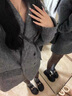 妙奕嘉毛呢大衣女高級新款冬季西裝外套短款正肩呢子灰色辣妹大碼顯瘦 西裝毛呢外套 L 【建議111-125斤】 曬單實拍圖