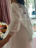 WVD國(guó)際品牌女童公主裙高端禮服花童婚禮鋼琴表演服兒童生日宴主持人演出服夏 6639白色短袖拍下贈(zèng)皇冠 M 130C 曬單實(shí)拍圖