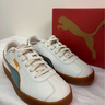 彪馬（PUMA）【德訓鞋】經(jīng)典復古薄底T頭鞋男女休閑板鞋CLUB 389404 米白色-灰綠色-02 40 曬單實(shí)拍圖