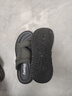宜馳（EGCHI）涼鞋男士沙灘鞋頭層牛皮透氣兩穿涼拖鞋 J80588 灰色 43  曬單實(shí)拍圖