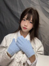 BIBK日本小糖豆毛絨手套可愛彩色冬季加絨保暖防寒露指可觸屏手套女 白色 曬單實(shí)拍圖
