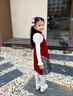 WVD美國品牌裙冬季背心裙兒童女寶新年衣服中國風(fēng)加絨拜年服紅色裙子 X2218紅色加絨裙子+毛衣 X2218紅 110 CM 曬單實(shí)拍圖