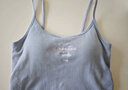 ubras劉雯同款帶胸墊含蠶絲吊帶背心女免穿文胸內搭美背打底 字母長(cháng)款-花灰色 M 曬單實(shí)拍圖