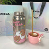 BEMEGA卡皮巴拉純鈦兒童保溫杯女生高顏值雙飲鈦杯男孩大容量吸管水杯子 巴拉甜心派（抗菌純鈦+限定禮盒） 曬單實(shí)拍圖