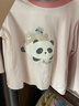 戴維貝拉（DAVE＆BELLA）小男孩全棉上衣女童衣服2025秋季新款小童長(cháng)袖t恤洋氣寶寶打底衫 琥珀粉【現貨】 90 cm（建議身高80-90cm） 曬單實(shí)拍圖
