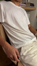 駱駝（CAMEL）速干T恤男透氣圓領(lǐng)短袖運(yùn)動(dòng)上衣 J13BAXLN002B 無(wú)際白 XL 曬單實(shí)拍圖