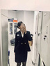 訫噯逸衫職業(yè)裝女裝套裝女商務(wù)正裝工裝酒店前臺(tái)工作服美容院工裝西服套裙 黑色西裝+褲子 L 曬單實(shí)拍圖