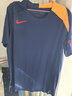 耐克NIKE男短袖T恤 針織無(wú)領(lǐng) 透氣速干 復古足球HV6401-492藍XL 曬單實(shí)拍圖