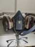 3M 6200防毒面具防塵口罩化工噴漆油漆農藥防有機氣體專(zhuān)用透氣面罩 7502+6001+502承接座+2097濾棉 曬單實(shí)拍圖