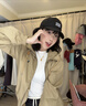 POLO SPORTRalph Lauren拉夫勞倫夾克男秋冬連帽抽繩薄款外套女情侶款防風(fēng)衣卡其色M 曬單實(shí)拍圖