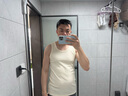 馬登工裝美式棉背心男健身運動(dòng)老頭汗衫無(wú)袖t恤跨欄重磅螺紋坎肩打底 米白色 【拍2件減5元/夏季外穿] XL （修身版型，可拍大一碼） 曬單實(shí)拍圖