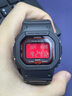 卡西歐（CASIO）小方塊男表G-SHOCK日韓表六局電波太陽(yáng)能藍(lán)牙運(yùn)動(dòng)表送男友禮物 GW-B5600AR-1（血鶴）太陽(yáng)能 曬單實(shí)拍圖