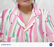 浪莎多巴胺睡衣女薄款云朵棉網紅風短袖短褲可外穿潮女士家居服 曬單實拍圖