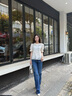 Calvin KleinJeans【涼感】25春夏女士潮流美式復(fù)古ck寬松微喇牛仔褲47AB724 UN2-牛仔藍(lán) 25 曬單實(shí)拍圖