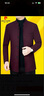 皮爾卡丹（pierre cardin）秋季新款男士夾克休閑立領(lǐng)中山裝春秋百搭帥氣爸爸裝外套 酒紅色 2055FY S 165 曬單實拍圖