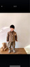 G.DUCKKIDS嬰兒衣服洋氣春秋外出服三件套分體套裝一歲半男寶寶嬰幼兒春裝潮 米白色 三件套 90 曬單實拍圖