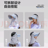 JEEP吉普帽子女夏季遮陽(yáng)帽遮臉面罩戶(hù)外防紫外線(xiàn)太陽(yáng)帽騎車(chē)防曬帽 冰川灰 可調節 曬單實(shí)拍圖