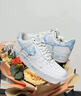 耐克（NIKE）定制AirForce1AF1空軍一號簡約星空彩云白藍板鞋 星空彩云 定制款不支持退換 贈送 35.5 全新正品 假一賠三 曬單實拍圖