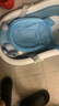十月結(jié)晶嬰兒洗澡盆新生兒大號(hào)可折疊智能感溫格洛里藍(lán)浴盆浴網(wǎng)浴墊3件套 曬單實(shí)拍圖
