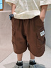DUTRIEUX男童夏裝短袖套裝夏季新款中大童兒童休閑衣服男孩帥氣潮時(shí)髦童裝 男童潮流百搭短袖套裝【米色】 140  碼【建議身高130-140cm】 曬單實(shí)拍圖