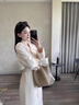 春乏2025春秋中長(cháng)款學(xué)院英倫風(fēng)衣女潮流小個(gè)子設計感翻領(lǐng)西裝外套女 米白色 卡碼拍小 XS 建議105斤以下 曬單實(shí)拍圖