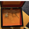 老鋪黃金古法手工足金項(xiàng)鏈 · 葫蘆（1號(hào)）鉆飾吊墜（金鏈款） 中號(hào)鎖骨鏈款金重約9.6g 曬單實(shí)拍圖