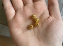 行金銀中黃金吊墜 足金999核桃珠配件 隔珠吊墜編手繩項(xiàng)鏈DIY掛墜 送禮 核桃珠吊墜(多顆)克重多退少補(bǔ) 約0.8克 曬單實(shí)拍圖